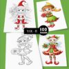 Enchant Your Imagination with Elves Coloring Page VOL 11 – 100 Pages