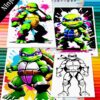 ninja turtle coloring sheets VOL 6 – 100 Pages