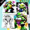ninja turtles coloring 100 pages VOL 7 – Unleash Your Inner Artist