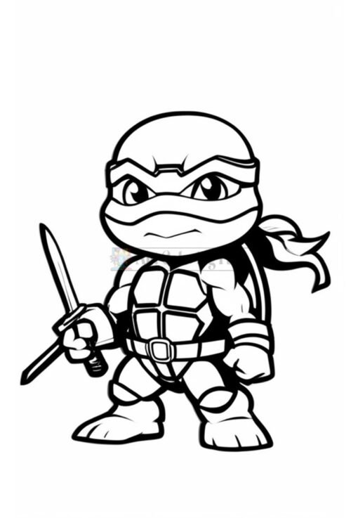 Ninja Turtles Coloring Pages for Kids Coloring Activity for Kids Vol 14ccc