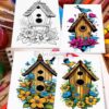 Wood Birdhouse Coloring Vol 8 – 100 Pages of Whimsical Inspiration