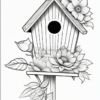 Flower Bird House coloring page - artcoloringpage.com00732-2052095569Flower Bird House coloring page - artcoloringpage.com -