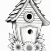 Flower Bird House coloring page - artcoloringpage.com00866-4175911010Flower Bird House coloring page - artcoloringpage.com -