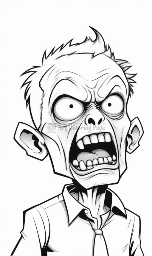 Zombies Coloring Pages Printable Vol 13 | Halloween Zombies Coloring Sheets - Image 2