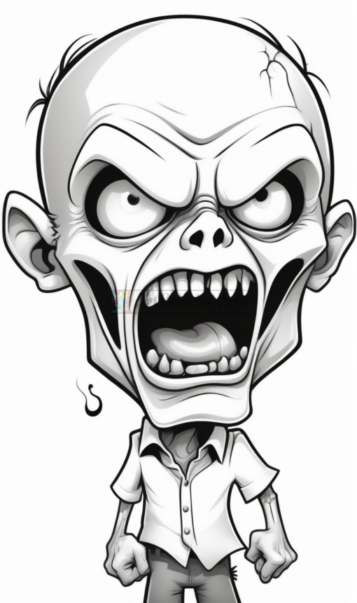 Zombies Coloring Pages Printable Vol 13 | Halloween Zombies Coloring Sheets - Image 4