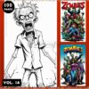 Zombies Coloring Pages Printable Vol 14| Halloween Zombies Coloring Sheets