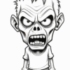 A cartoonish, angry zombie character with a wide, gaping mouth and sharp teeth, wearing a torn white t-shirt and ripped jeans. The character has spiky hair and exaggerated facial features, including large eyes and protruding ears, standing with clenched fists in a menacing pose against a plain background.