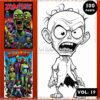 Zombies Coloring Pages Printable Vol19 | Halloween Zombies Coloring Sheets