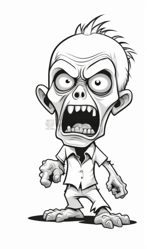 Halloween Zombies Coloring Pages Vol 6 | Coloring Pages Zombies Printable