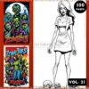 Zombie Coloring Page Printable Vol21 | Halloween Zombies Coloring Sheets
