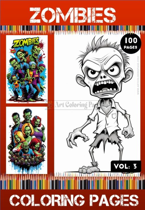 Unleash Your Inner Artist with Coloring Pages Zombies VOL 3