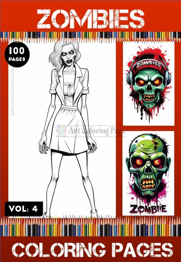 Halloween Zombies Coloring Pages Vol 4 | Coloring Pages Zombies Printable.