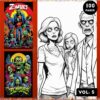 Halloween Zombies Coloring Pages Vol 5 | Coloring Pages Zombies Printable.