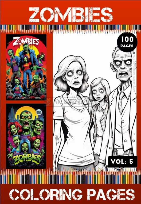 Halloween Zombies Coloring Pages Vol 5 | Coloring Pages Zombies Printable.