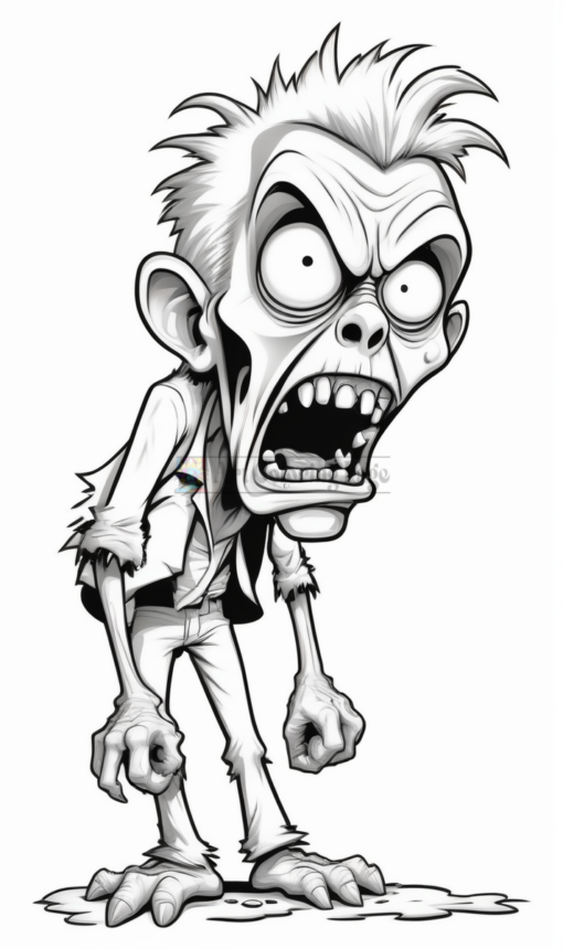 Halloween Zombies Coloring Pages Vol 6 | Coloring Pages Zombies Printable