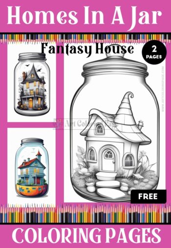 Free Home In a Jar Coloring Pages. for all ages