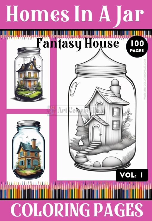Immerse Yourself in Creativity with House in Jar Coloring Vol 1
