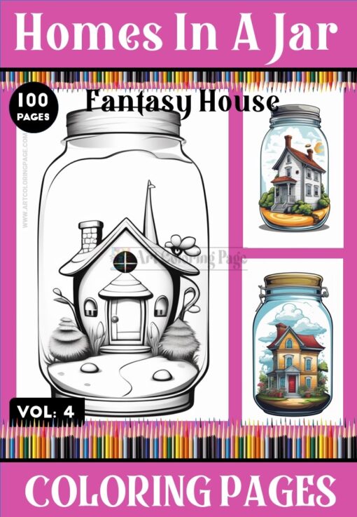 Dive into Creativity with Home Jar Coloring Page Vol 4