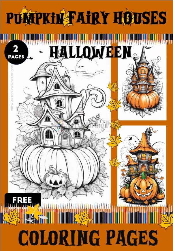 Dive into Autumn Bliss with Free Pumpkin House Coloring Pages
