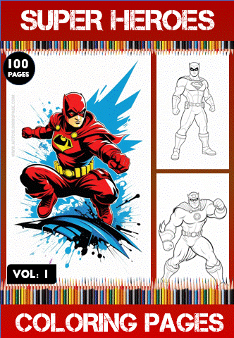 Alternative view of Unleash Your Inner Hero with Heroes Coloring Pages Vol 1!