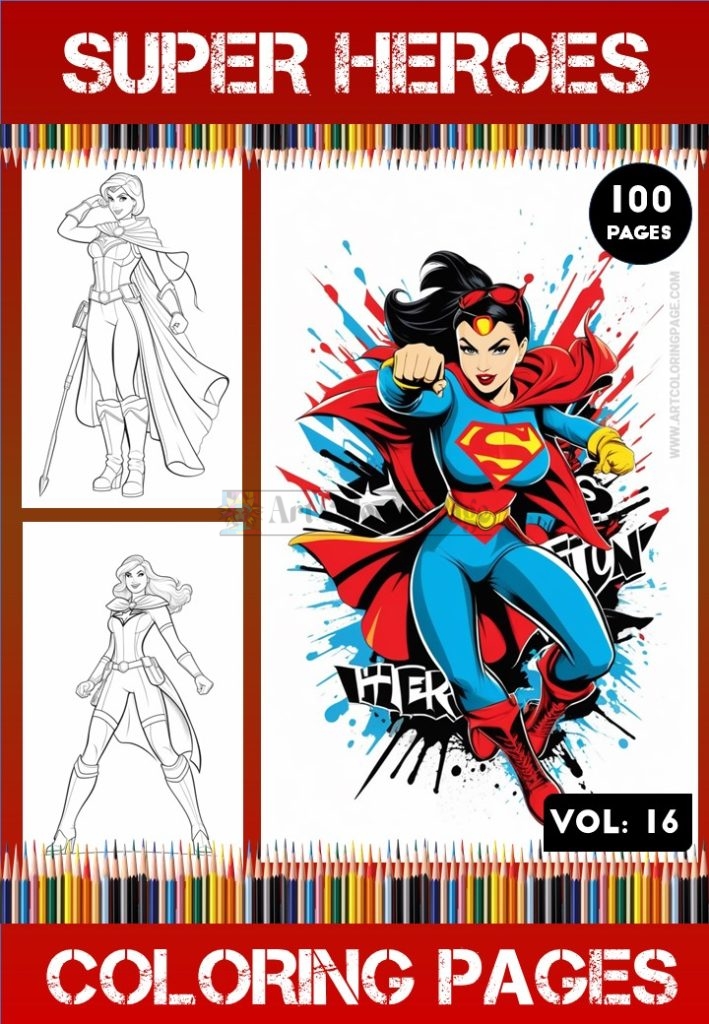 Heroes Coloring Pages Vol 16 | Super Heroes Coloring Sheets 100 Pages