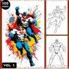 Heroes Coloring Pages Vol 3 | Super Heroes Coloring Sheets 100 Pages