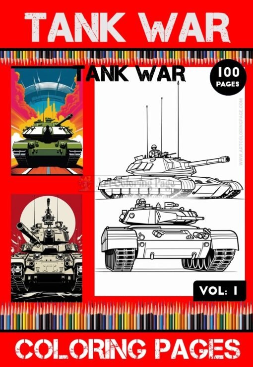 Immerse Yourself in Tank Coloring Page Vol 1