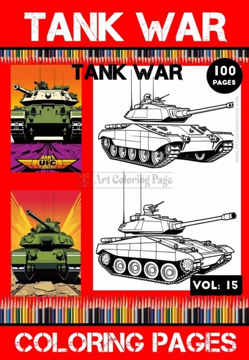 Tank Coloring Sheet - 100 Pages of Fun Vol 15 | Tank Coloring Pages