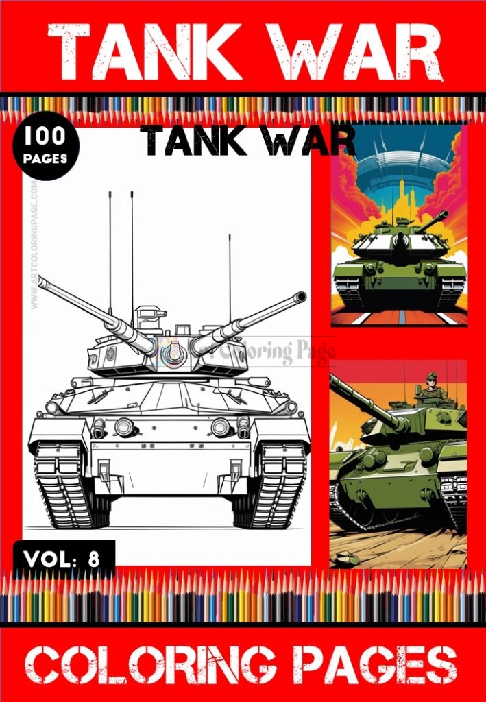 Dive into Battle with Tank War Coloring Pages Vol 8