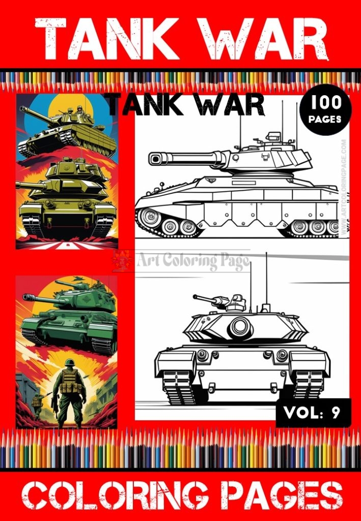 Embark on a Military Journey with Army Tank Coloring Pictures Vol 9