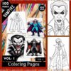 Vampire Halloween Coloring Pages VOL 1! – 100 Spooky & Cute Designs
