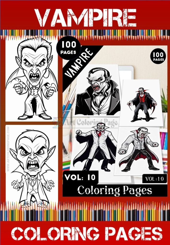 What Color Are Vampire Eyes VOL 10! – 100 Pages of Enchanting Designs