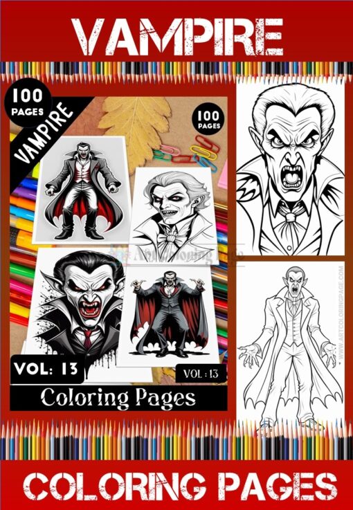 Vampire Coloring Pages Artcoloringpage.com Vol - 13