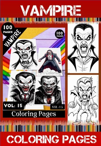 Sink Your Fangs into Fun: Vampire Coloring VOL 15!