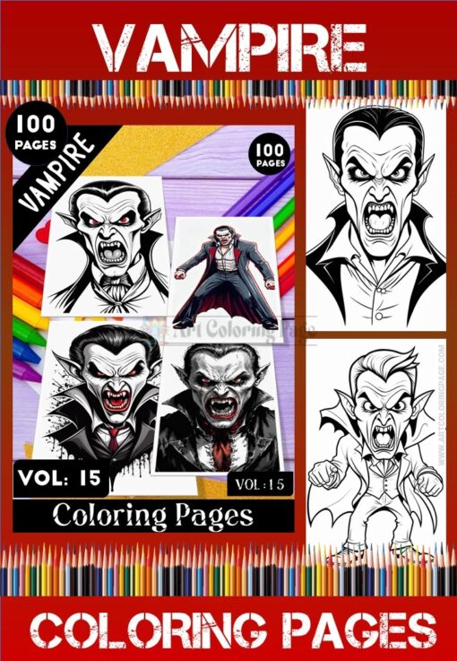 Vampire Coloring Pages Artcoloringpage.com Vol - 15