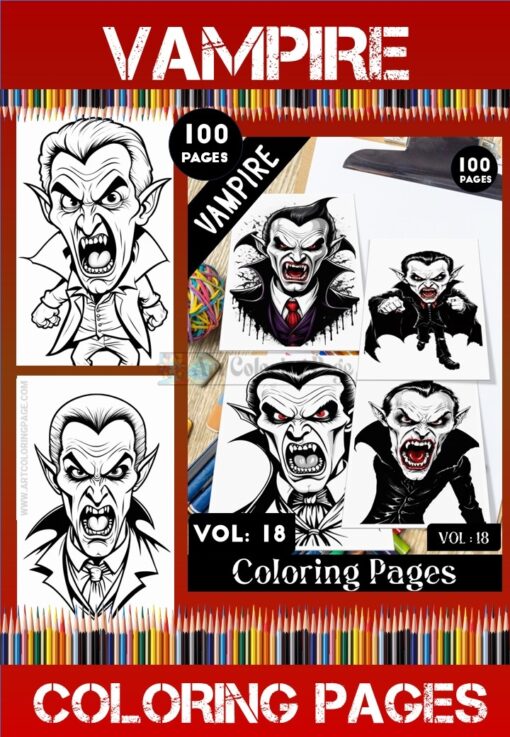 Vampire Coloring Pages Artcoloringpage.com Vol - 18