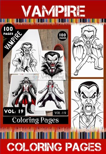 Vampire Coloring Page VOL 19! – 100 Pages of Spooky-Cute Creativity