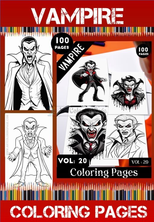 Vampire Coloring Pages Artcoloringpage.com Vol - 20