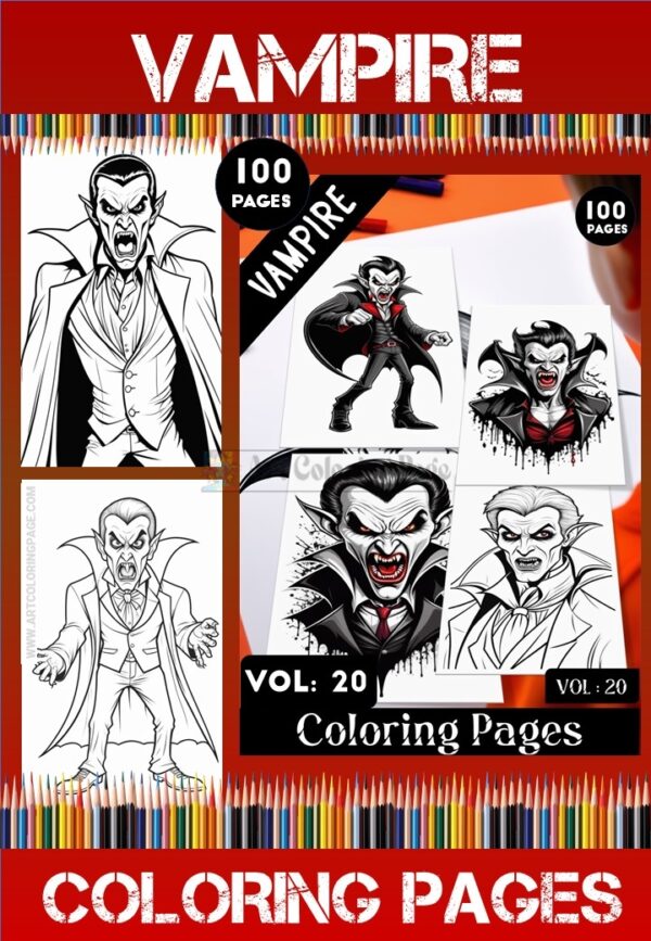 Vampire Coloring Pages Artcoloringpage.com Vol - 20