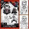 Halloween Coloring Pages Vampire VOL 5! – 100 Spooky-Cute Designs to Color