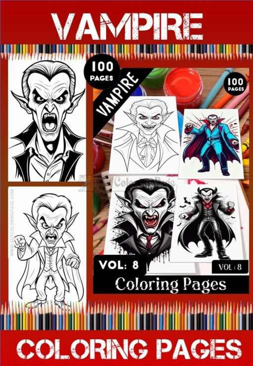 Vampire Coloring Pages Artcoloringpage.com Vol - 8
