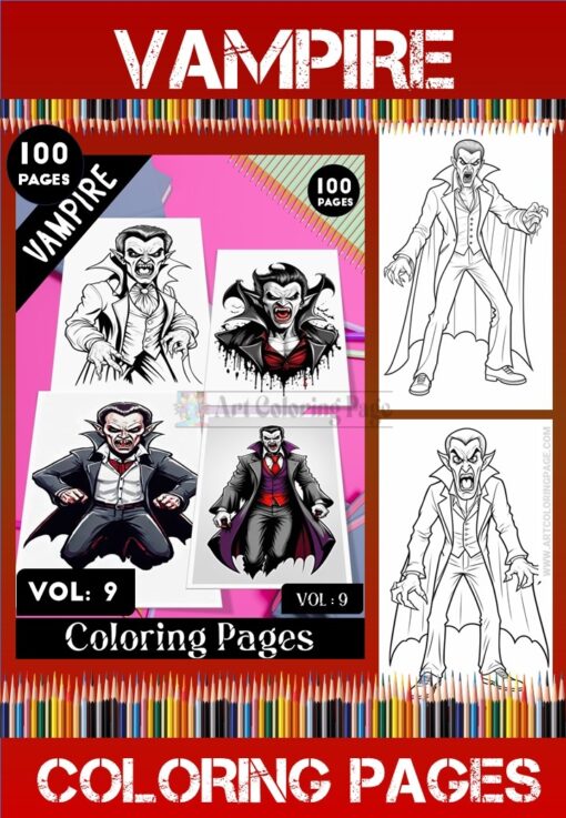 Vampire Coloring Pages Artcoloringpage.com Vol - 9
