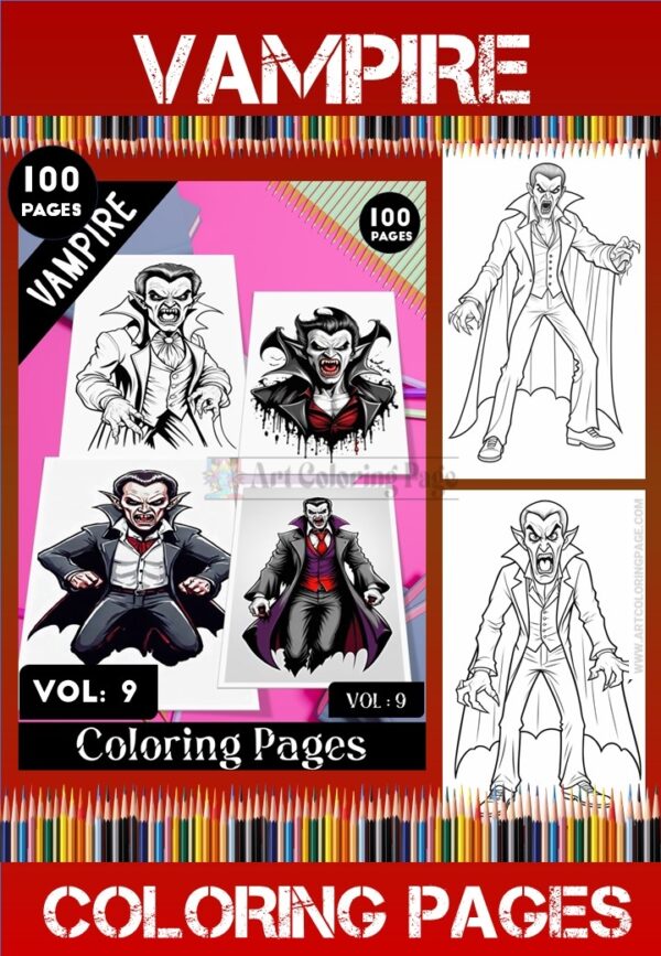 Dracula Colouring Pages
