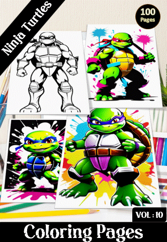Alternative view of teenage mutant ninja turtles pictures to color VOL 10