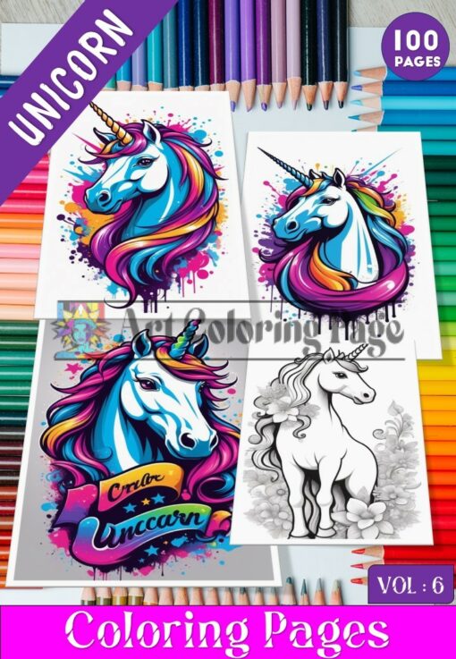 Unleash Your Imagination with Unicorn Coloring VOL 6!