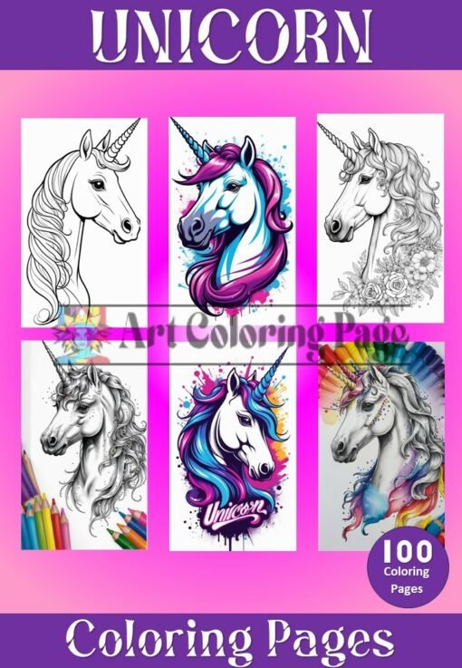 Embark on a Whimsical Journey with Unicorns Coloring Pages VOL 3! - Image 2