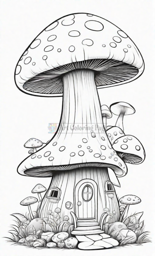 Mushroom Houses Coloring Sheet cheap Vol 9 – Mushroom Houses Coloring Pages--nbvh4--