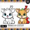 Christmas in Colors: Animal Coloring Pages for Festive Joy with Children