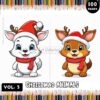 Holiday Fun for Little Ones: Christmas Animals to Color - Vol 3