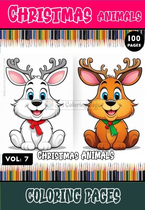 Holiday Entertainment : Christmas Animals Coloring Pages for Kids